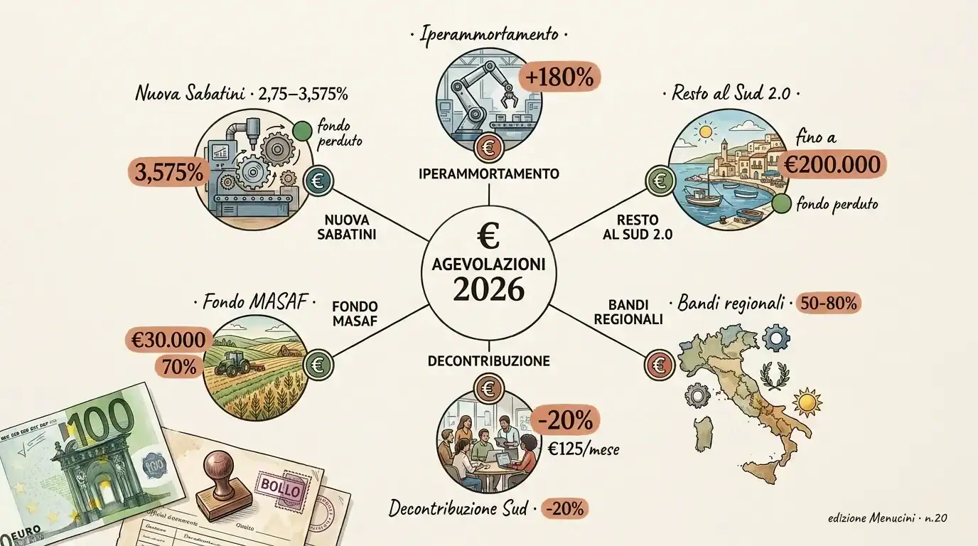 Immagine che illustra le agevolazioni fiscali e le sovvenzioni regionali per il settore digitale in.